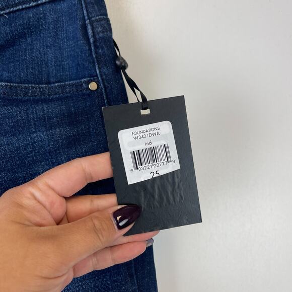 NWT DKNY Size 25 Skinny Mid-Rise Distressed Denim Jeans Blue 27” - Picture 5 of 12